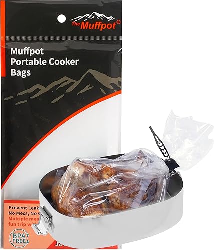 Bolsas de cocina portátiles de 7 x 10.5 pulgadas. Compatible con todos los calentadores de alimentos de escape. Resistente al calor, grado