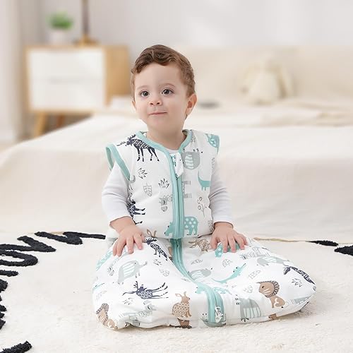 Miniatura 3 de Mosebears - Saco de dormir para bebé, con cremallera de 2 direcciones, saco de dormir unisex de algodón, 2.5 tog (ciervos, de 6 a 12 meses)