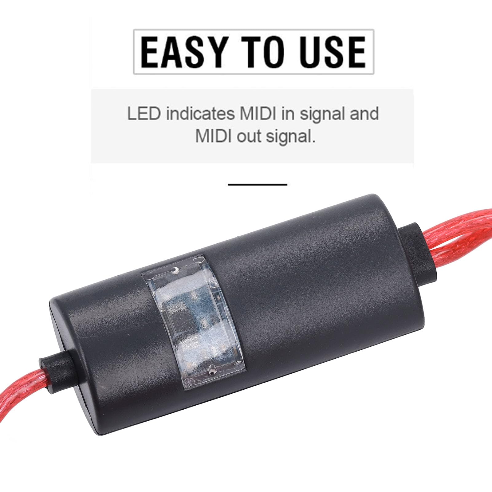 Gugxiom USB MIDI Cable, USB to MIDI Interface Cable 5 Pin, for Music Keyboard Piano to PC Laptop, 5ft