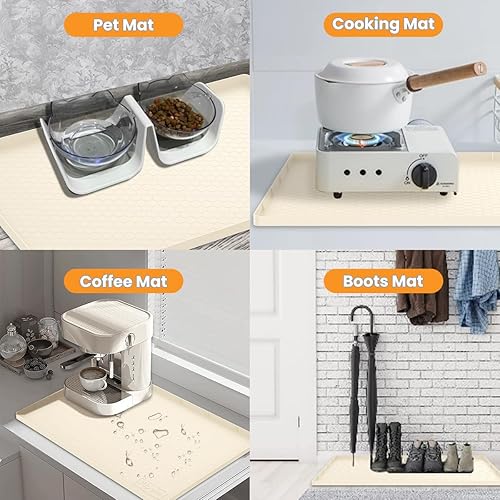 Miniatura 5 de Organizador de cocina y almacenamiento, tapete para debajo del fregadero, organizador para debajo del fregadero, forro de estante de baño, 28 x 19