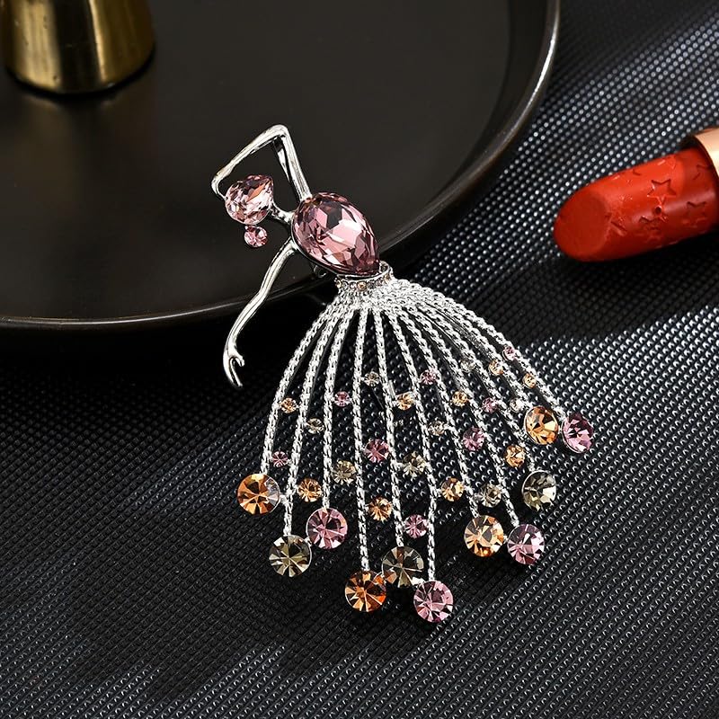 Image of Fashion Brooch for Women Pearl Rhinestones Brooch Pin Elegant Lapel Pin Jewelry Mother's Day Gift for Wife Mom Lover