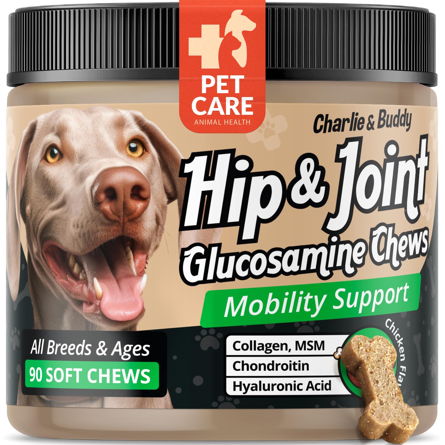 Glucosamine for Dogs Chewable, Joint Supplement for Dogs for Mobility Support, Glucosamine Chondroitin Chews