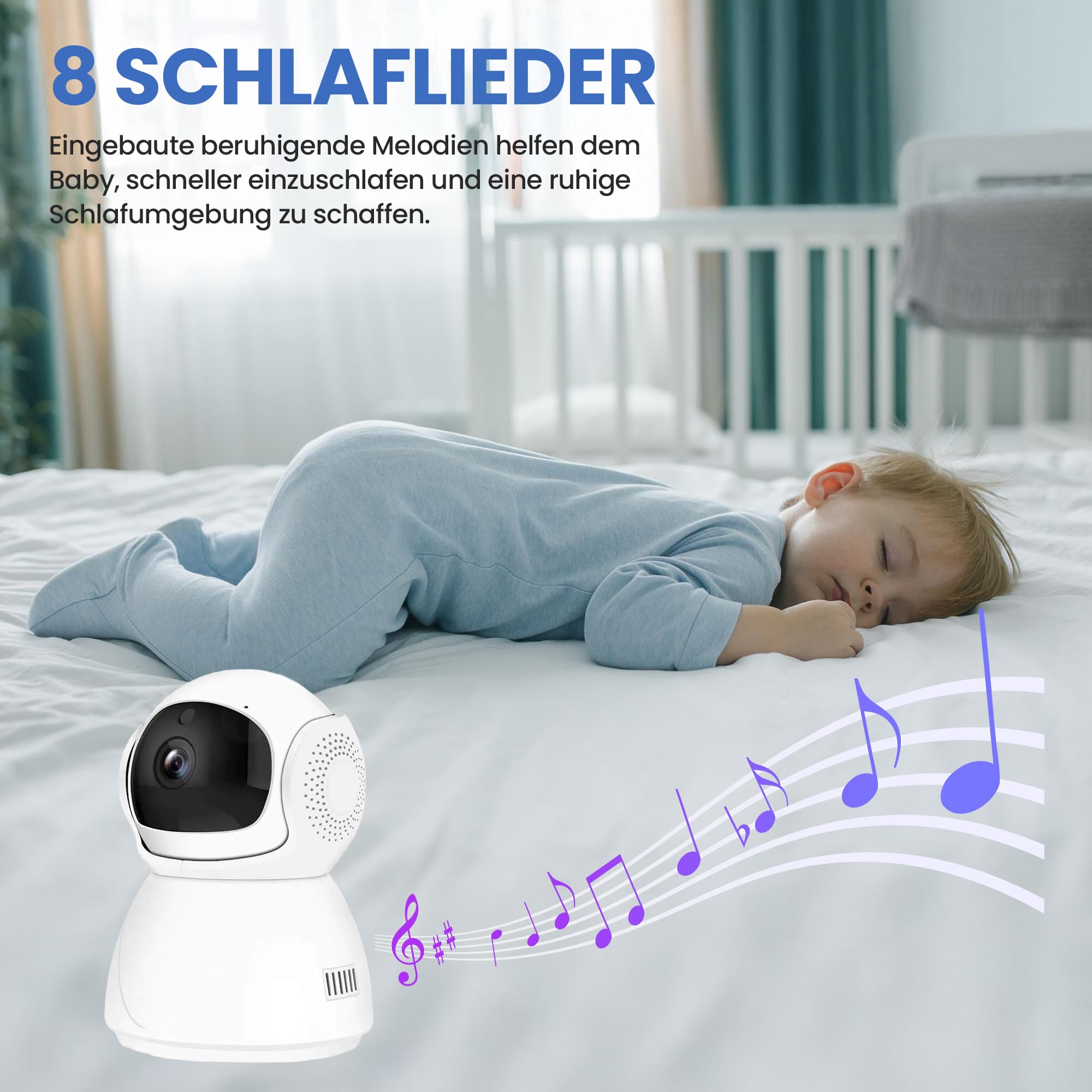 Extralink Elektroniczna niania z kamerą bez Wi-Fi – monitor dla niemowląt z 5-calowym wyświetlaczem, noktowizor, 2-drożne audio, VOX i monitorowanie temperatury, funkcja FHS 2,4 GHz zasięg 300 m