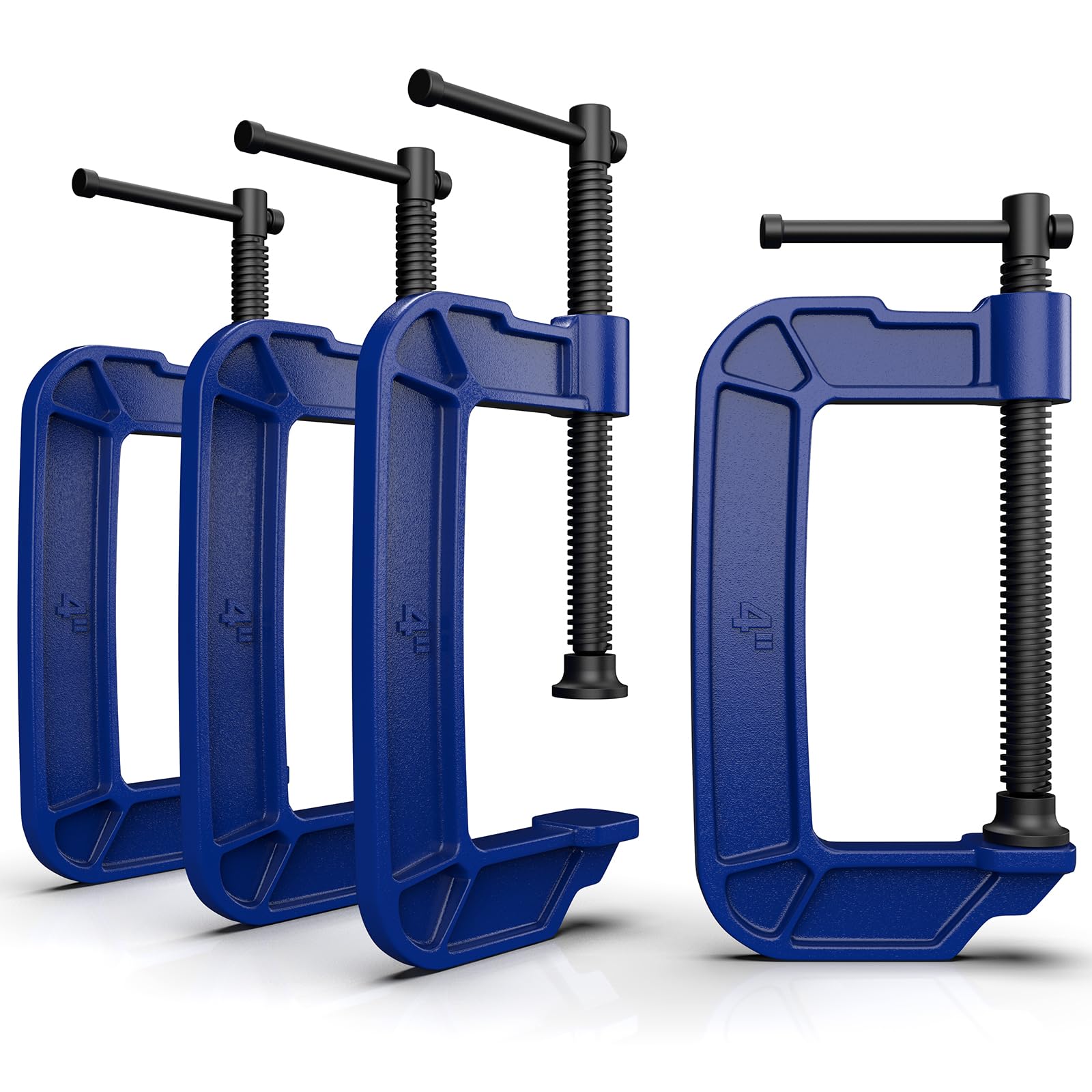 KARRYTON 4 inch C Clamps 4-Pack, 2-3/4