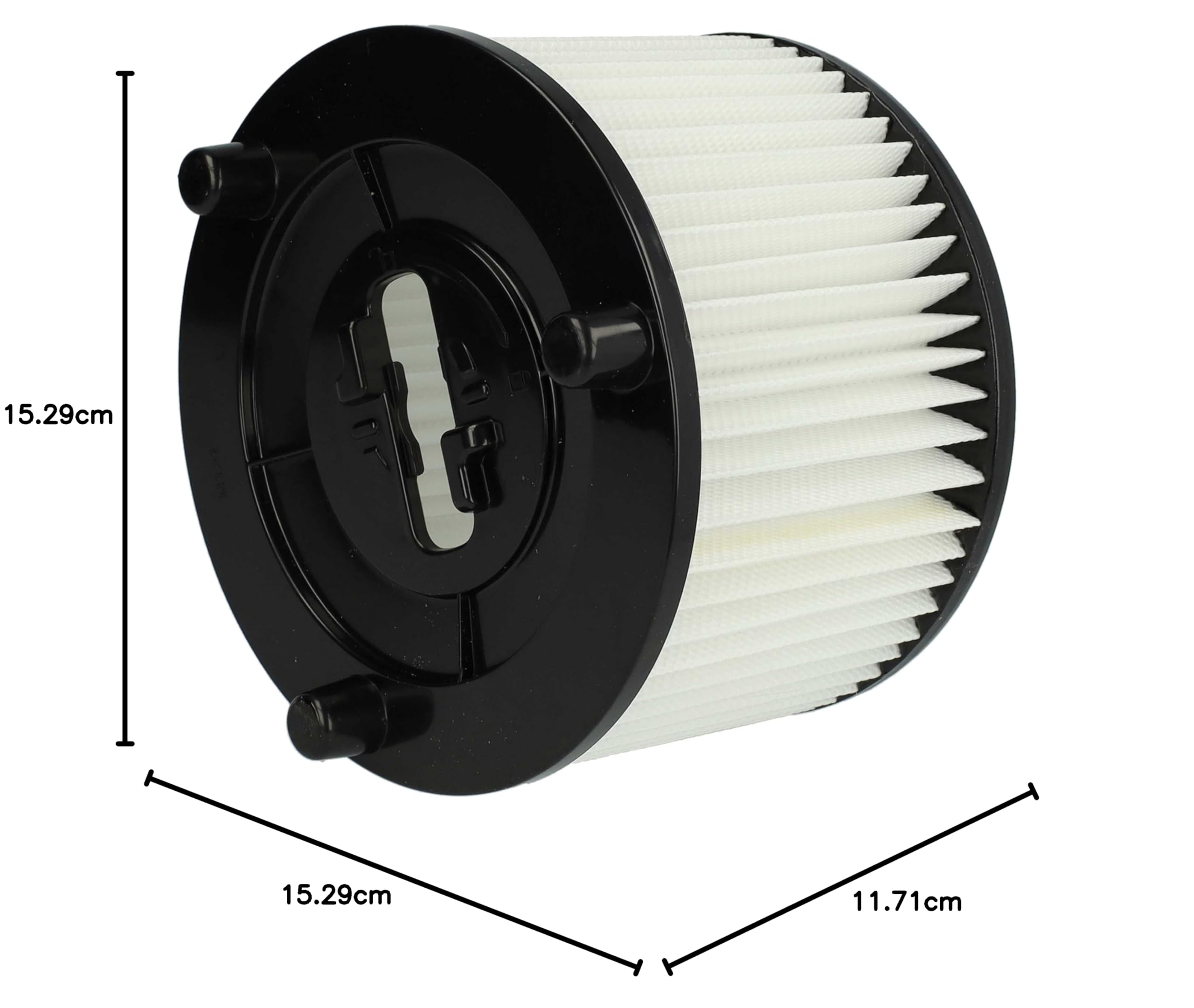 vhbw 4x Filtro plisado compatible con Bosch AdvancedVac 20 | UniversalVac 15 aspiradora - blanco lavable