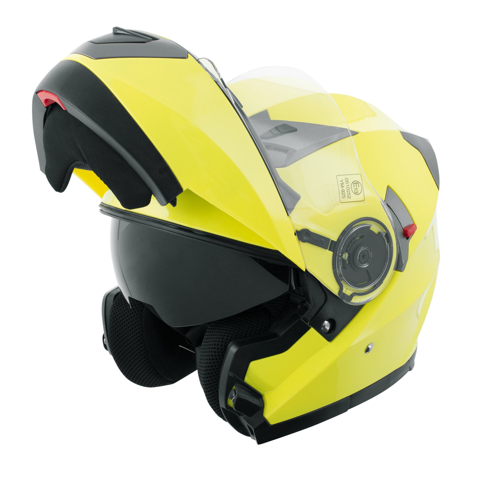 Casco Modular Homologado Moto Touring Sport Pantalla Parasol Fluo M