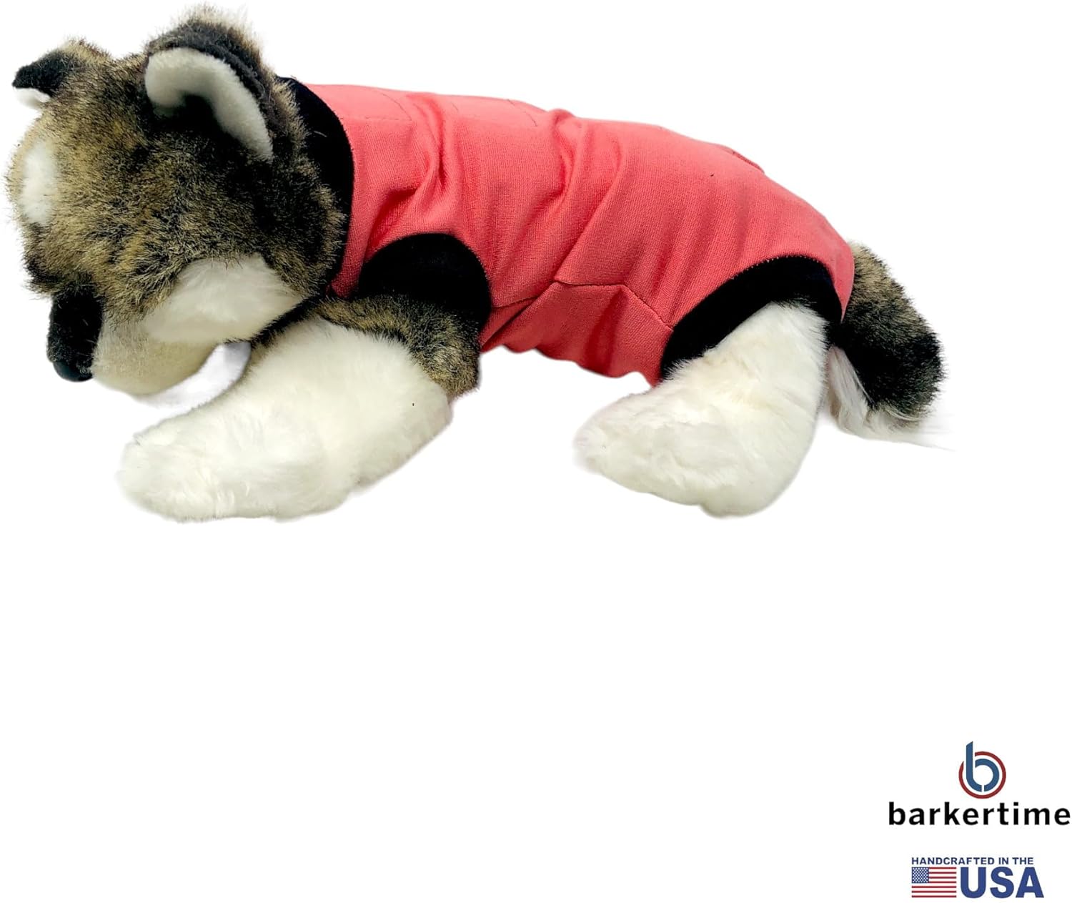 Coral Pink with Black Cuff PeeJama, XXL Recovery Suit for Dogs and Cats - Made in USA