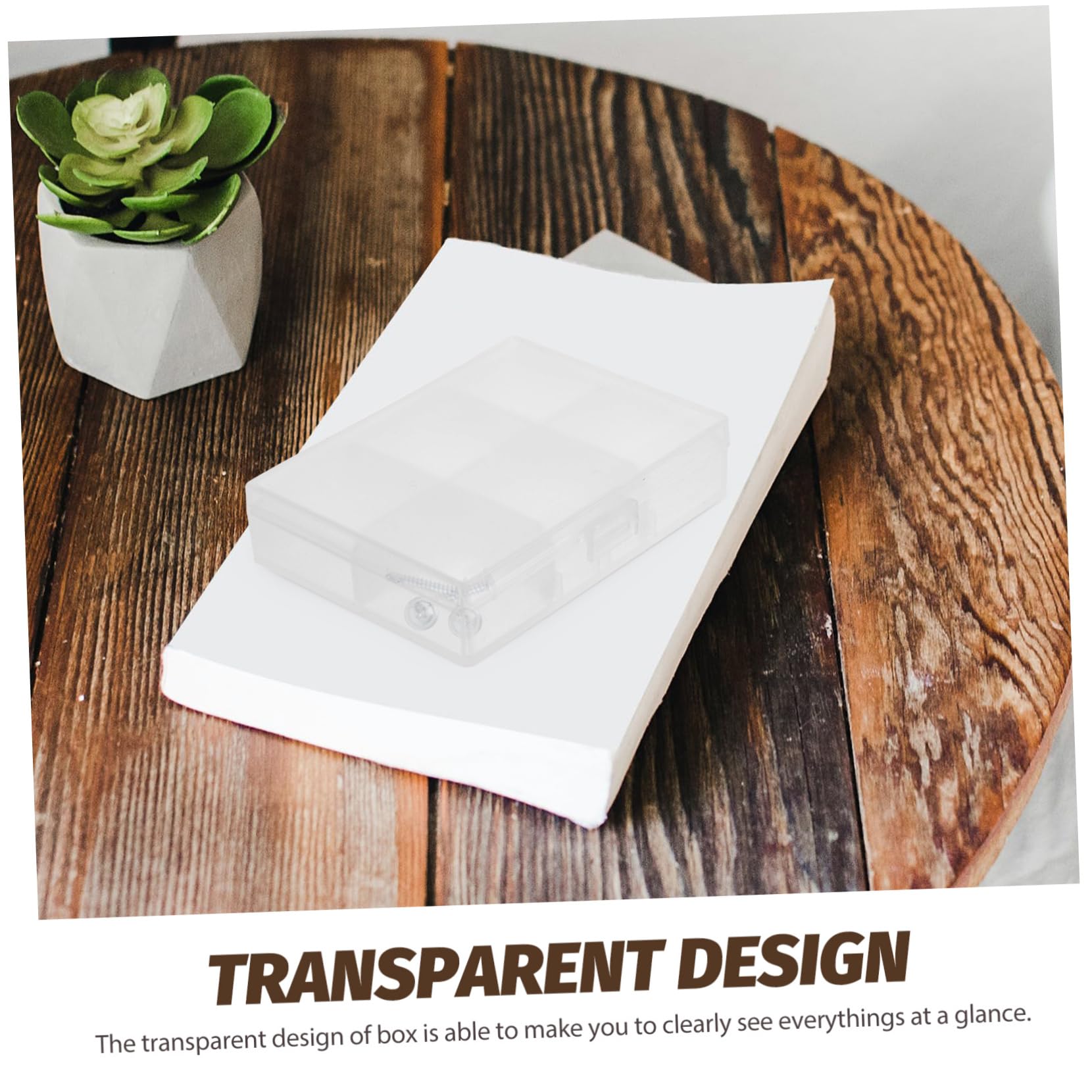 GAROZATION Photo Case Dividers 2 Pack Plastic Organizer Box Id Card Holder Filing Box for Cards
