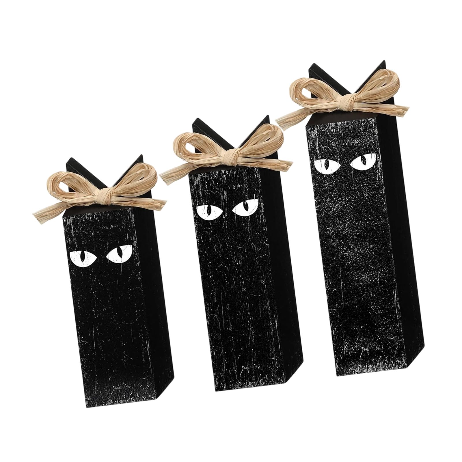 User Friendly Wooden Block Signs Halloween Specters Theme Tabletop Centerpieces for Indoor Holiday Table Centerpieces Halloween Wooden Decorations