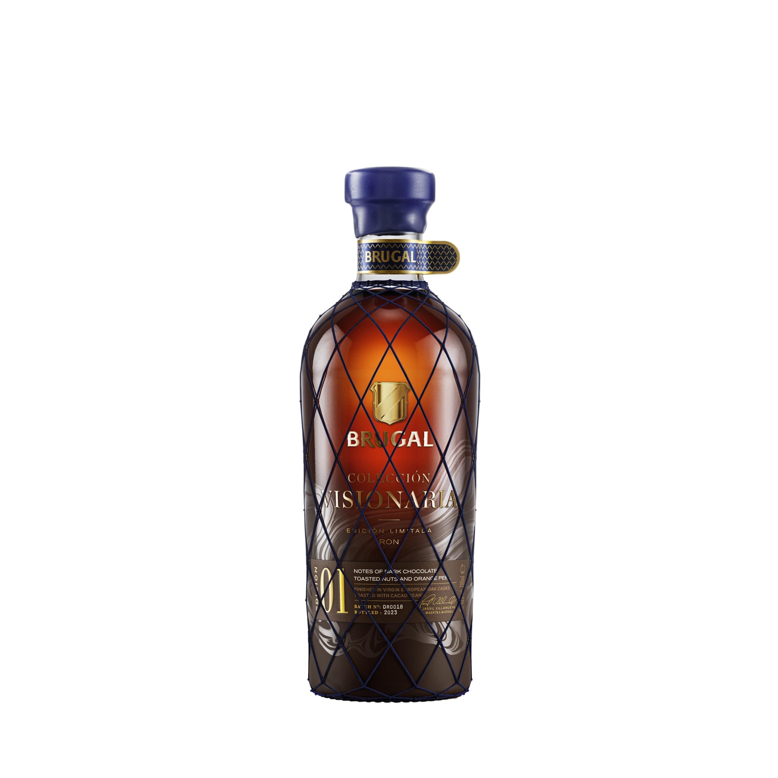 Brugal Coleccion Visionaria Rum, Rum Ricco, Elegante e Rotondo, Senza Zuccheri o Additivi, 700ml