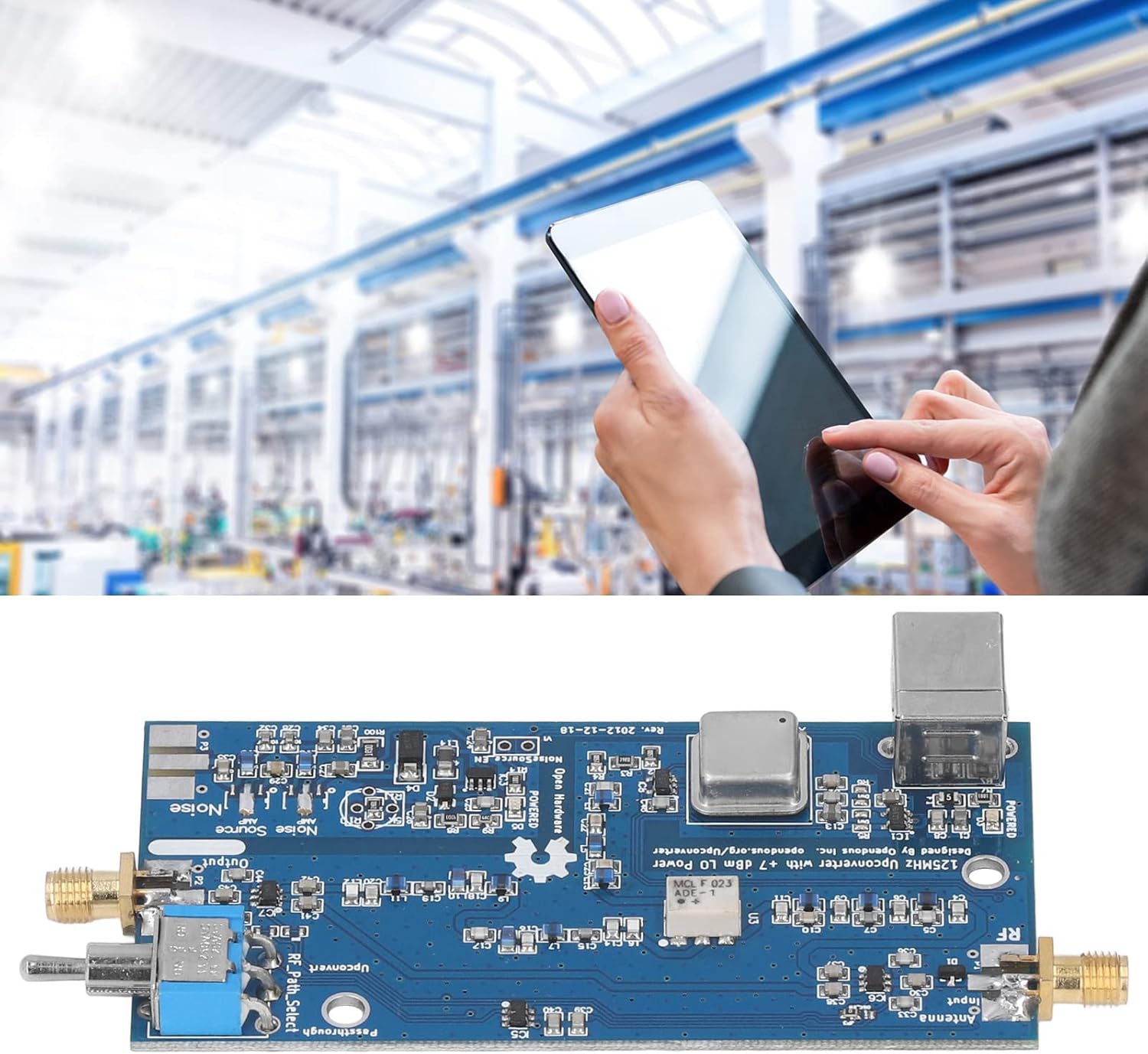 SDR Upconverter Set Variable Frequency Upconverter Board RTL2832+R820T2 Compact Size Easy Connection