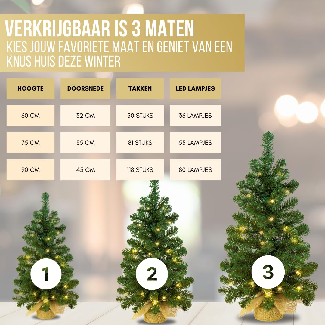 Künstlicher kleine Weihnachtsbaum Led Jarbo 60 cm mit Beleuchtung