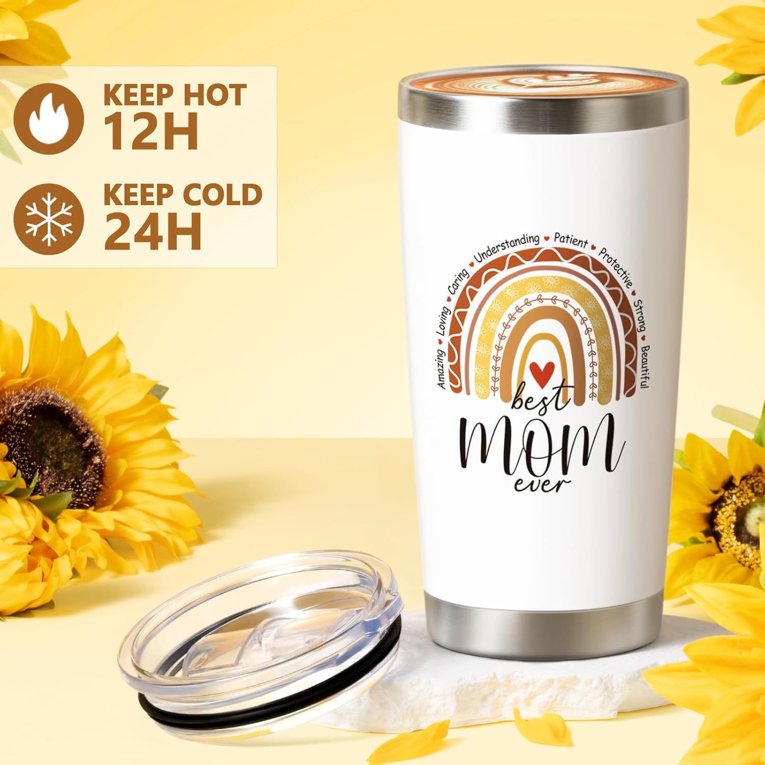 Unique Birthday Gifts for Mom from Daughter Son, Best Mom Easter Gifts Ideas for Women Mother-in-Law Mother's Day Gift Baskets for Mother, Sunflower New Mama Gift for Her Wife Women from Husband