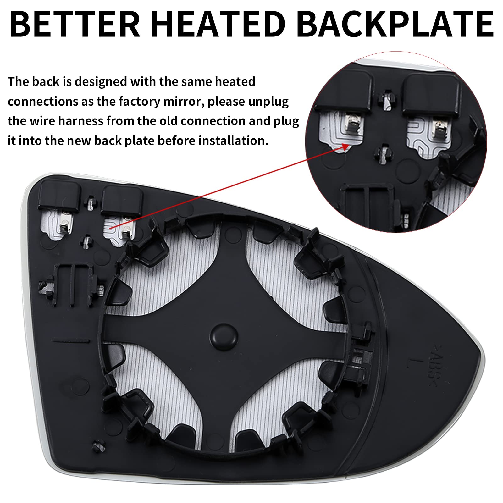 LOIYLLEN Driver Side Mirror Replacement for Volkswagen VW Golf MK7