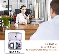 Vista 7 de L LTGEM Estuche de almacenamiento EVA para Zoom H8 de 12 pistas/Tascam Portacapture X8 Portátil Práctico Grabador - Bolsa de transporte protectora