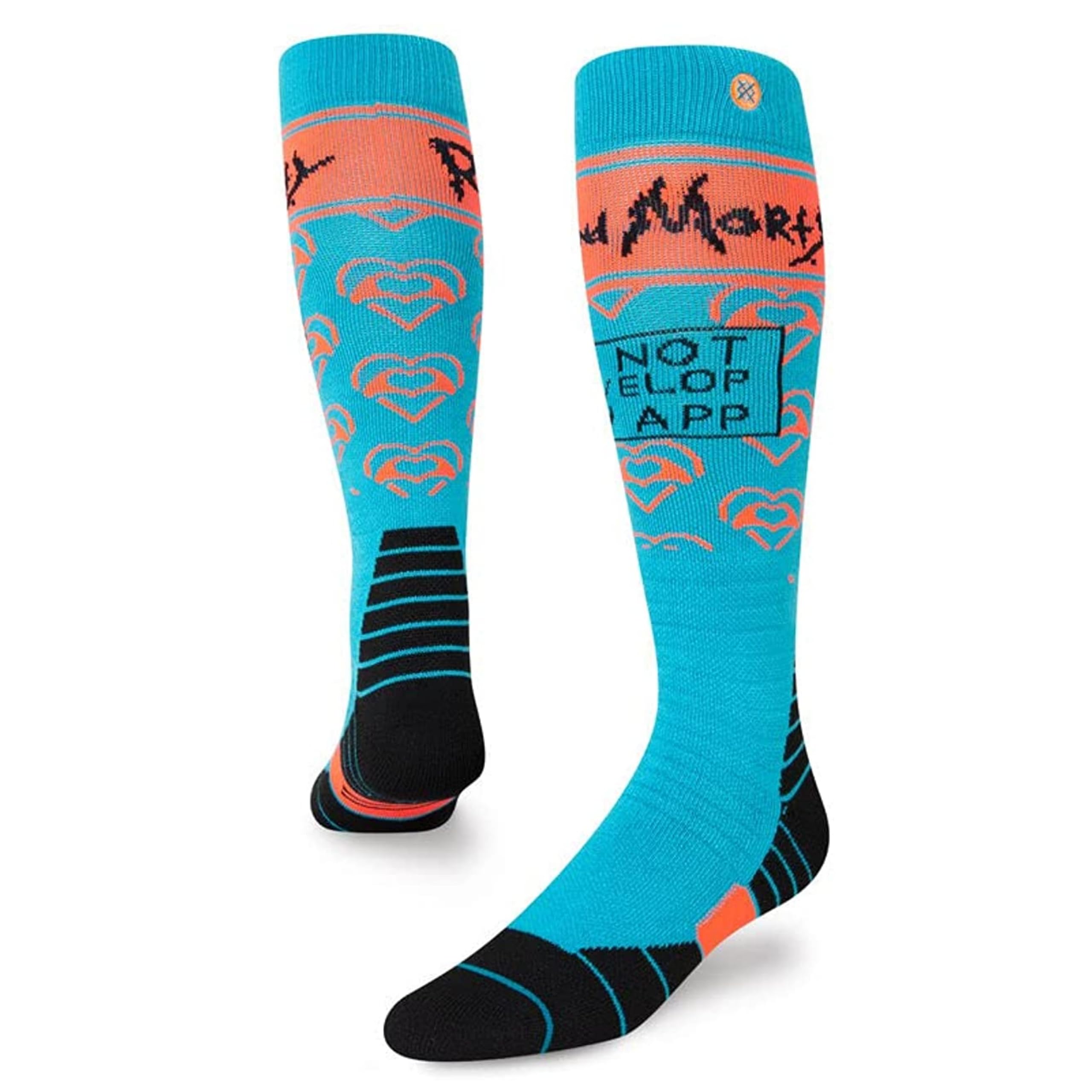 Stance Unisex Blue Snow Socks - Rick & Morty - Over The Calf Ski & Snow Socks (Large)