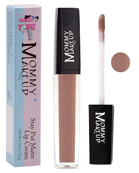 Mommy Makeup Stay Put Matte Lip Cream - Kiss-proof, Transfer-proof, Waterproof, Long Lasting Lipstick - Non-Drying Formula Infused with Vitamin E Bridget