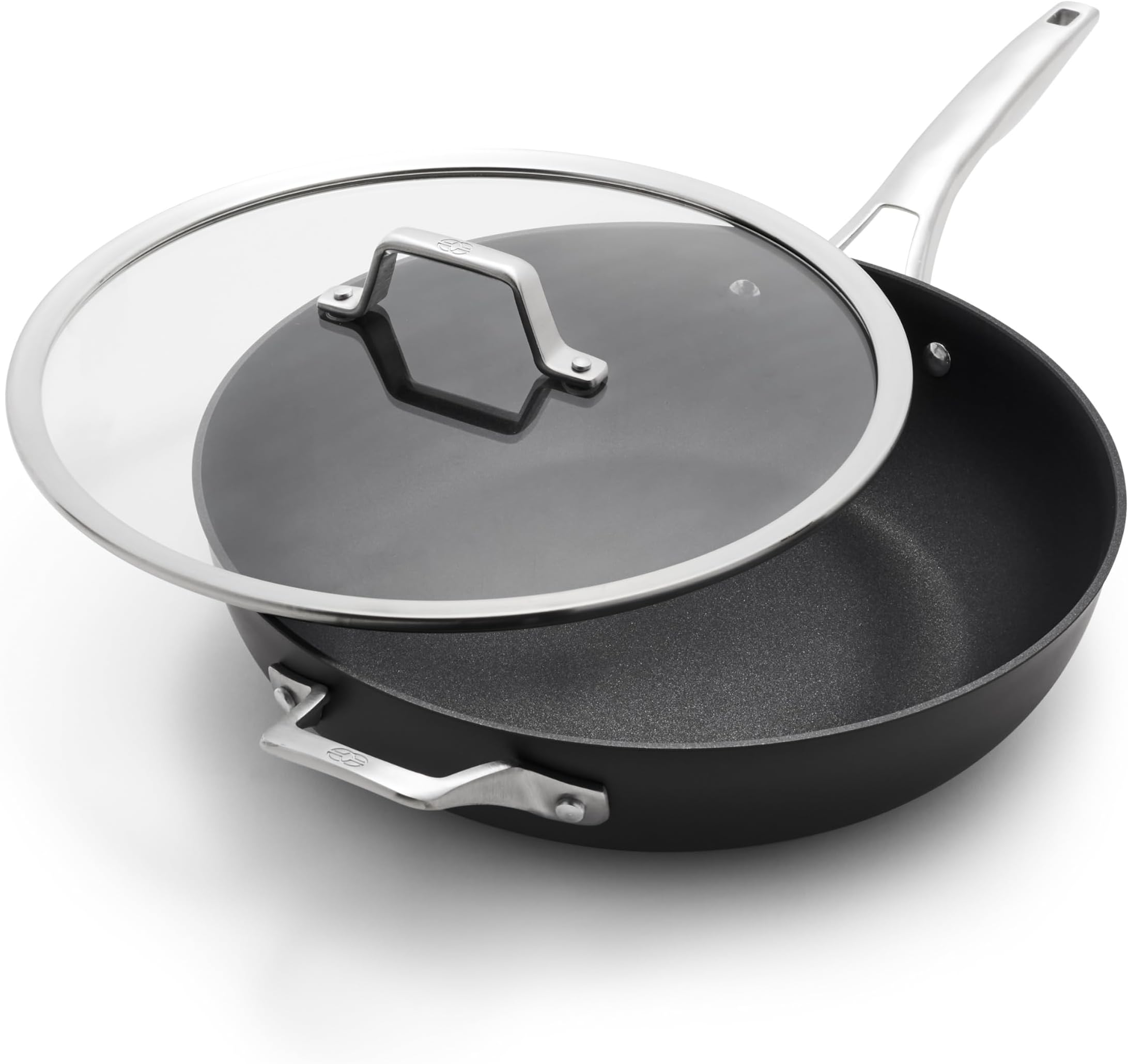 Premier Space-Saving Nonstick Cookware Set, 13-inch, Stackable, Hard-Anodized Aluminum
