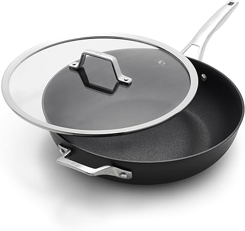 Calphalon Premier Space-Saving Nonstick Cookware Set, 13-inch, Stackable, Hard-Anodized Aluminum