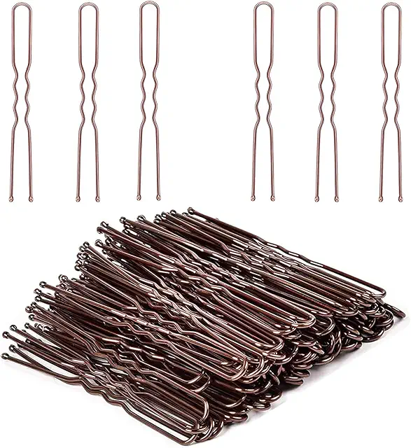 Épingle à cheveux marron - 50 pièces sécurisées pour chignons et coiffures