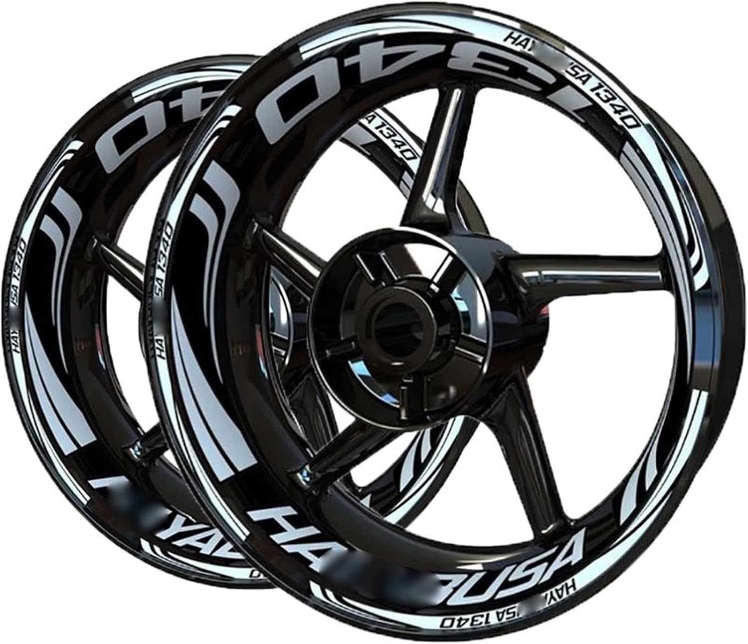 Motorbike Wheel Stickers for S&uzuki for Hayabusa 1340 Motorcycle Sticker Wheel Rim Decal Rim Decals(2)