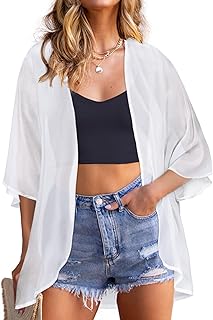 Women Kimono Cardigans Casual Summer Tops Cover up Open Front Floral Pri...