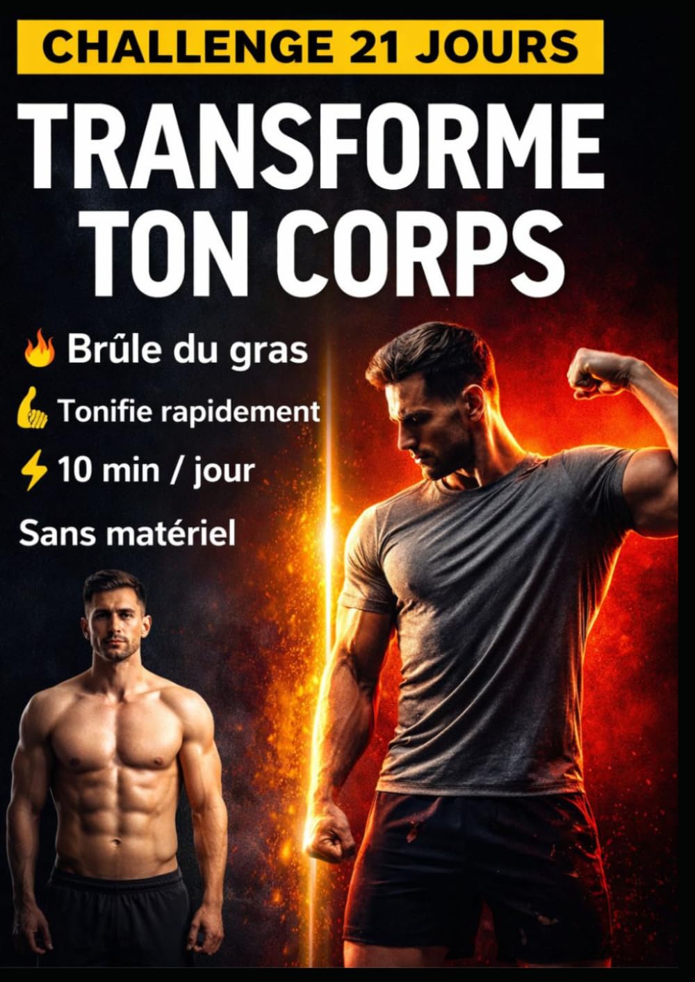 Challenge 21 Jours : Transforme Ton Corps à la Maison: Programme complet sans matériel pour perdre du poids, brûler des graisses et se muscler rapidement en 10 à 20 minutes par jour