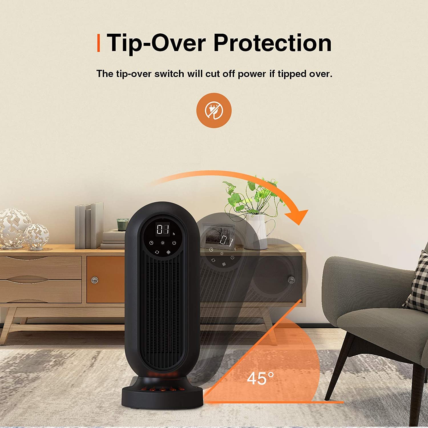 Amazon.com: Infray Space Heater, 1500W Oscillating Ceramic Tower Heater,  Portable Fast Heating Electric Fan Heater with Adjustable Thermostat, 12Hrs  Timer, Remote Control u0026 LED Display for Home Office Indoor Use : Home