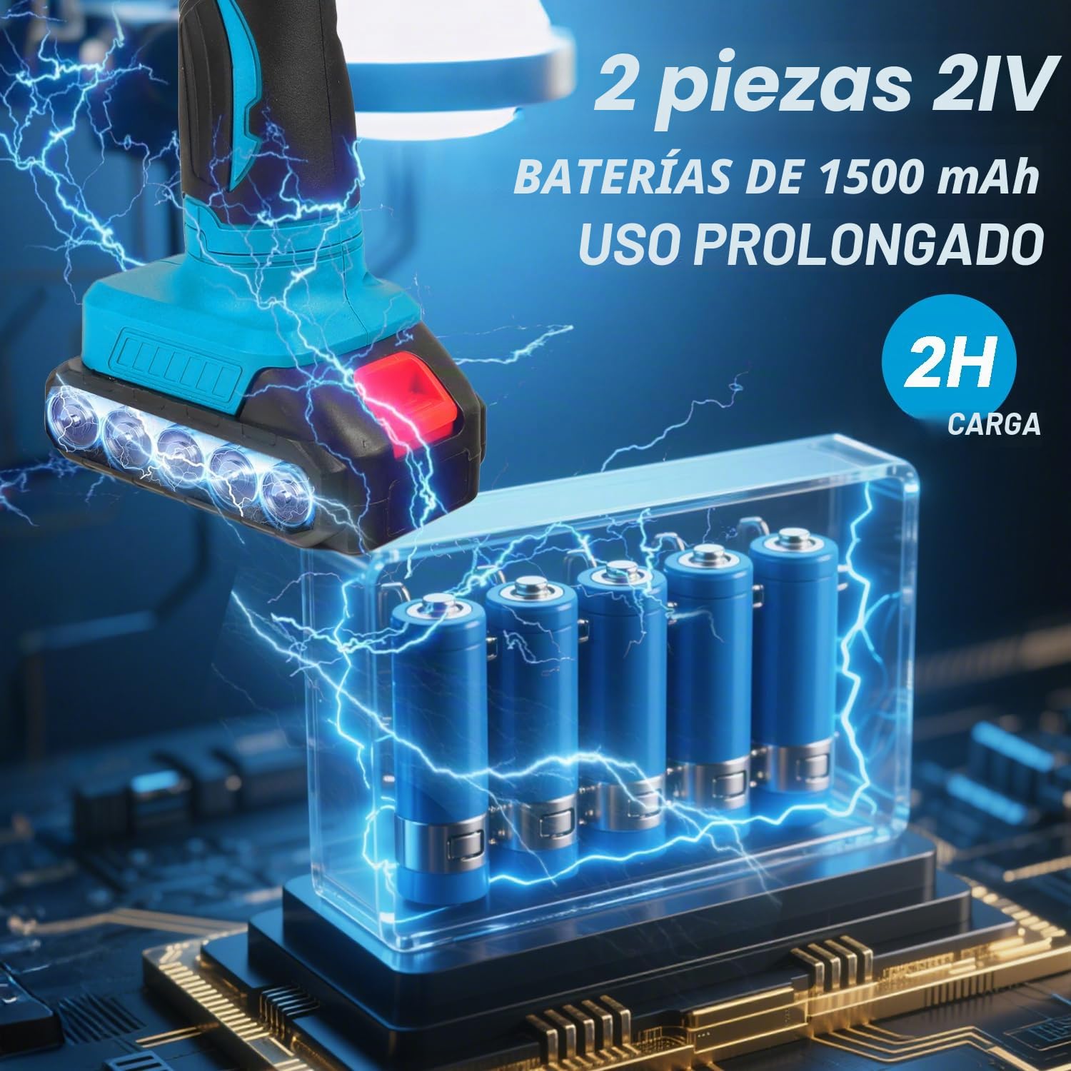HERZO Pulidor de batería de 150mm, amortiguador y pulidor de coche, 6 velocidades variables, juego de pulido automático, 2 baterías de 21 V 1,5 Ah, pulidor inalámbrico para el cuidado del automóvil