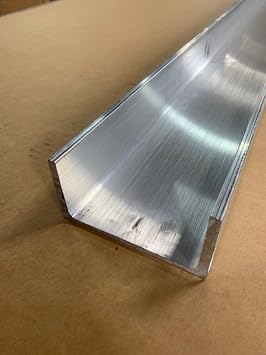 Aluminum Channel 0.150 Thick x 2 x 4 x 8 Long, 6061-T6 Aluminum