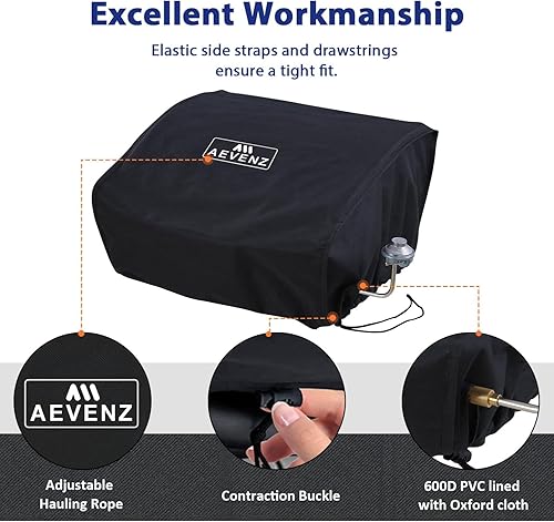 Miniatura 3 de Cubierta cubierta de sartén de 17 pulgadas, cubierta de lona de poliéster 600D, resistente al agua, tapa de sartén, cubierta para parrilla, diseñada