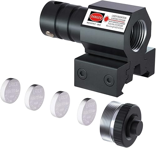 Miniatura 3 de Beileshi Mini miras láser de punto rojo táctico con montaje en riel Picatinny para pistola pistola rifle menos de 5 mW salida