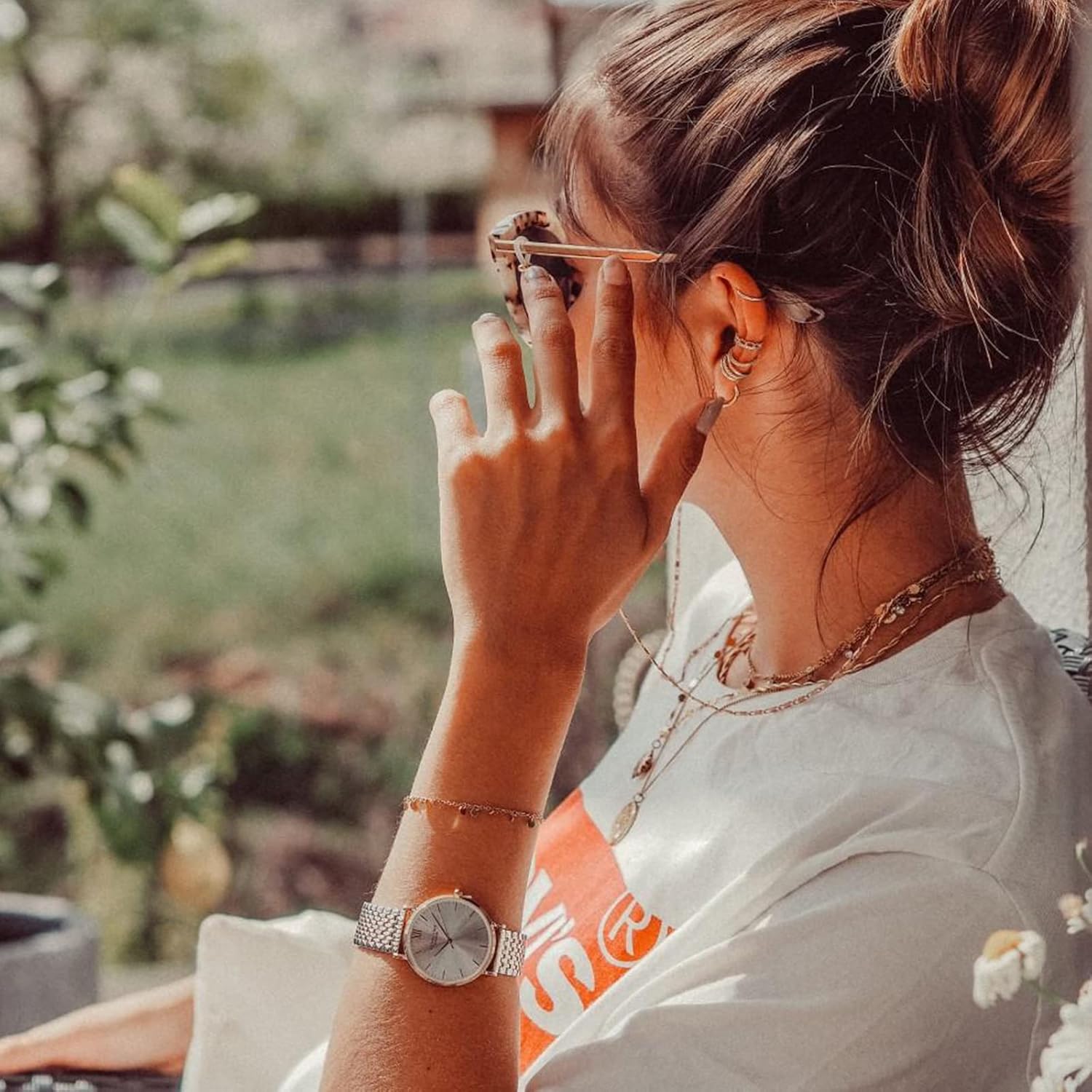 VICTORIA HYDE Orologio da donna analogico al quarzo da donna in acciaio inossidabile impermeabile orologio da polso con bracciale