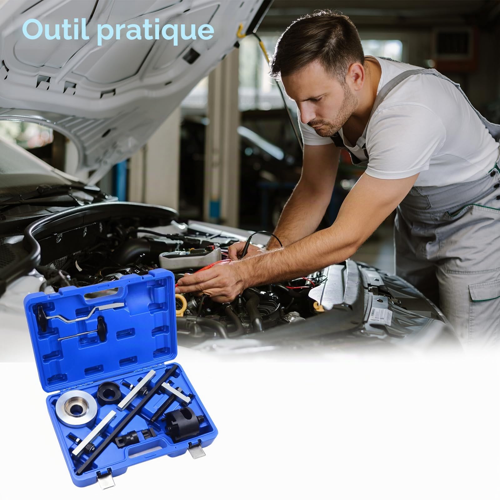 DSG Kit d'outils de démontage et de montage à 7 vitesses pour VW & Audi – Compatible avec boîte de vitesses VAG T10323 T10373 T10376 T40100 T10407 T10466 T10374