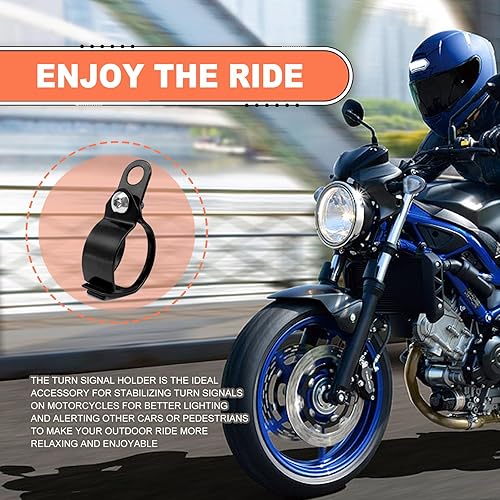 Miniatura 7 de 2 pares de soportes indicadores de horquilla de motocicleta de aleación de aluminio, soporte de montaje intermitente universal para motocicleta,