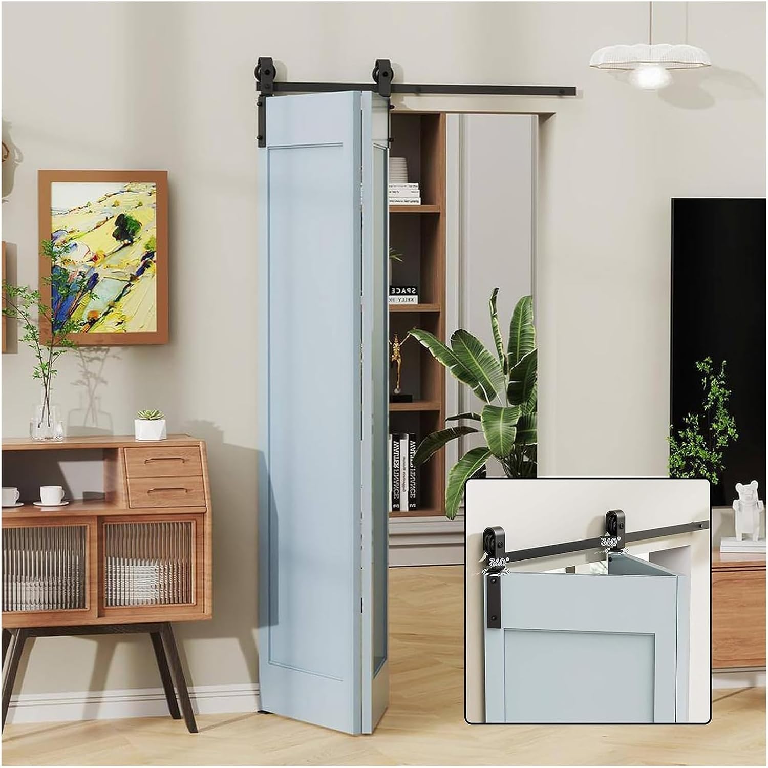 DIY 122m 吊り引き戸レール 4 FT バーンドア金具 引き扉 DIY