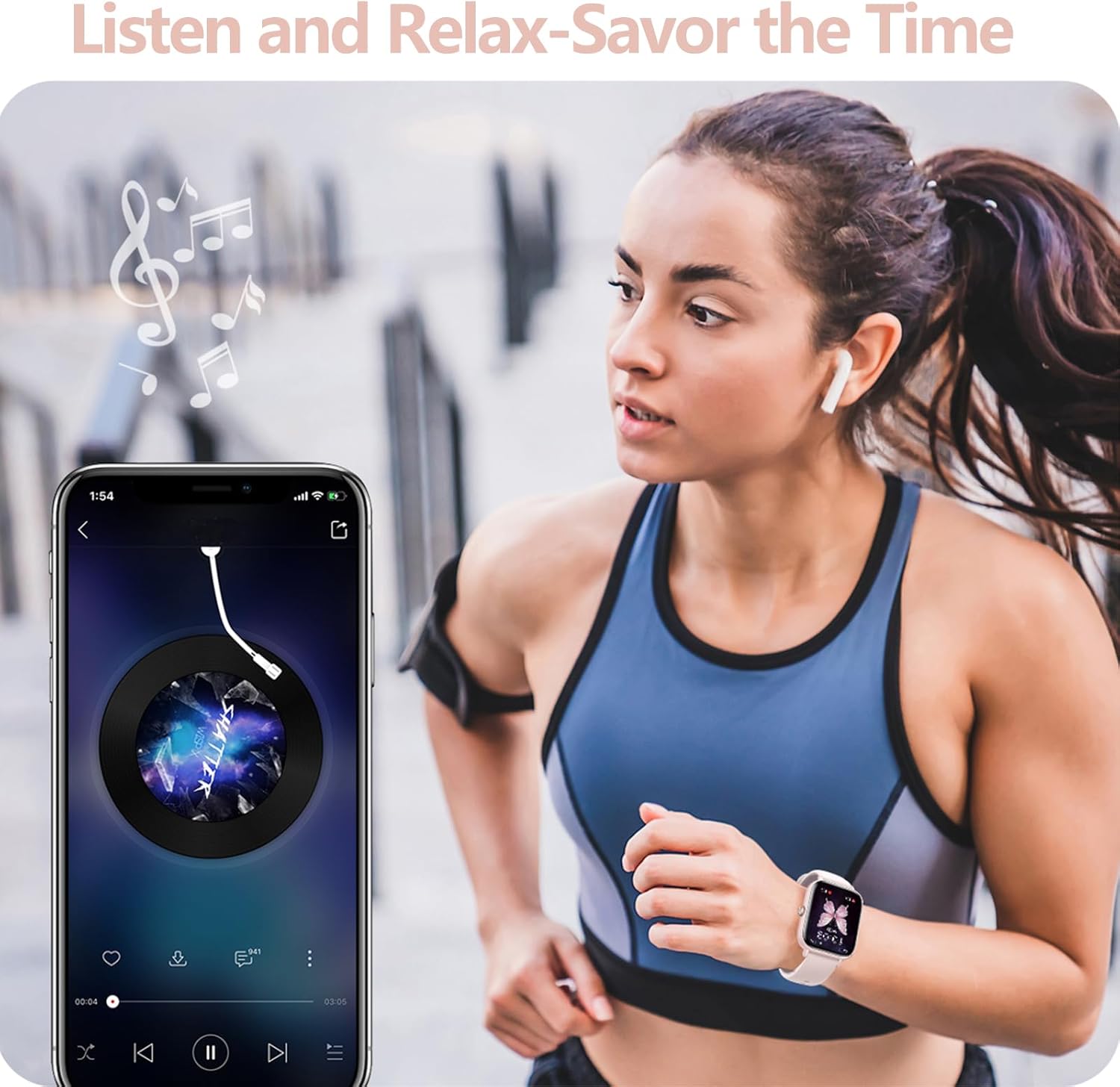 Smart Watch for Women Men (Answer/Make Call), Fitness Tracker, 1.83" HD Screen with 24-Hour Heart Rate/Sleep Monitor, IP68 Waterproof, 130+ Sports Modes, Smartwatch for Android iOS, White