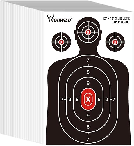Miniatura 8 de Highwild Objetivo de papel de silueta de campo de tiro, 12 x 18 pulgadas, adecuado para pistolas, rifles, pistolas de aire, pistolas de aire
