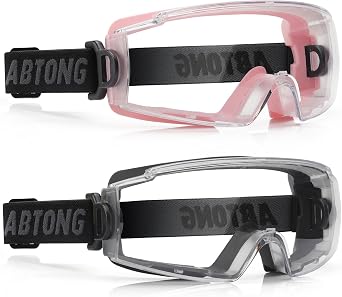 2 Pack Safety Goggles Over Glasses ANSI Z87.1 Certified Eye Protection With Anti-Fog Lens for Chemistry Lab Work