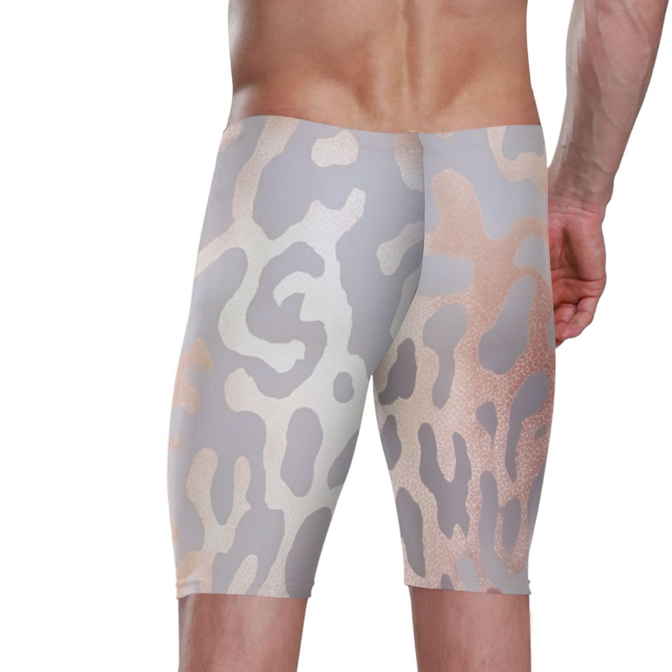 UMIRIKO Pink Leopard Swim Jammers Swimsuit for Men XXL B0401105