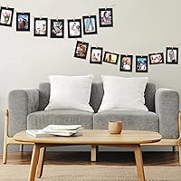 Vista 6 de joycraft 20 marcos de fotos de papel, marcos de fotos de papel negro de 4 x 6 pulgadas, pancarta colgante para exhibición de fotos, soportes