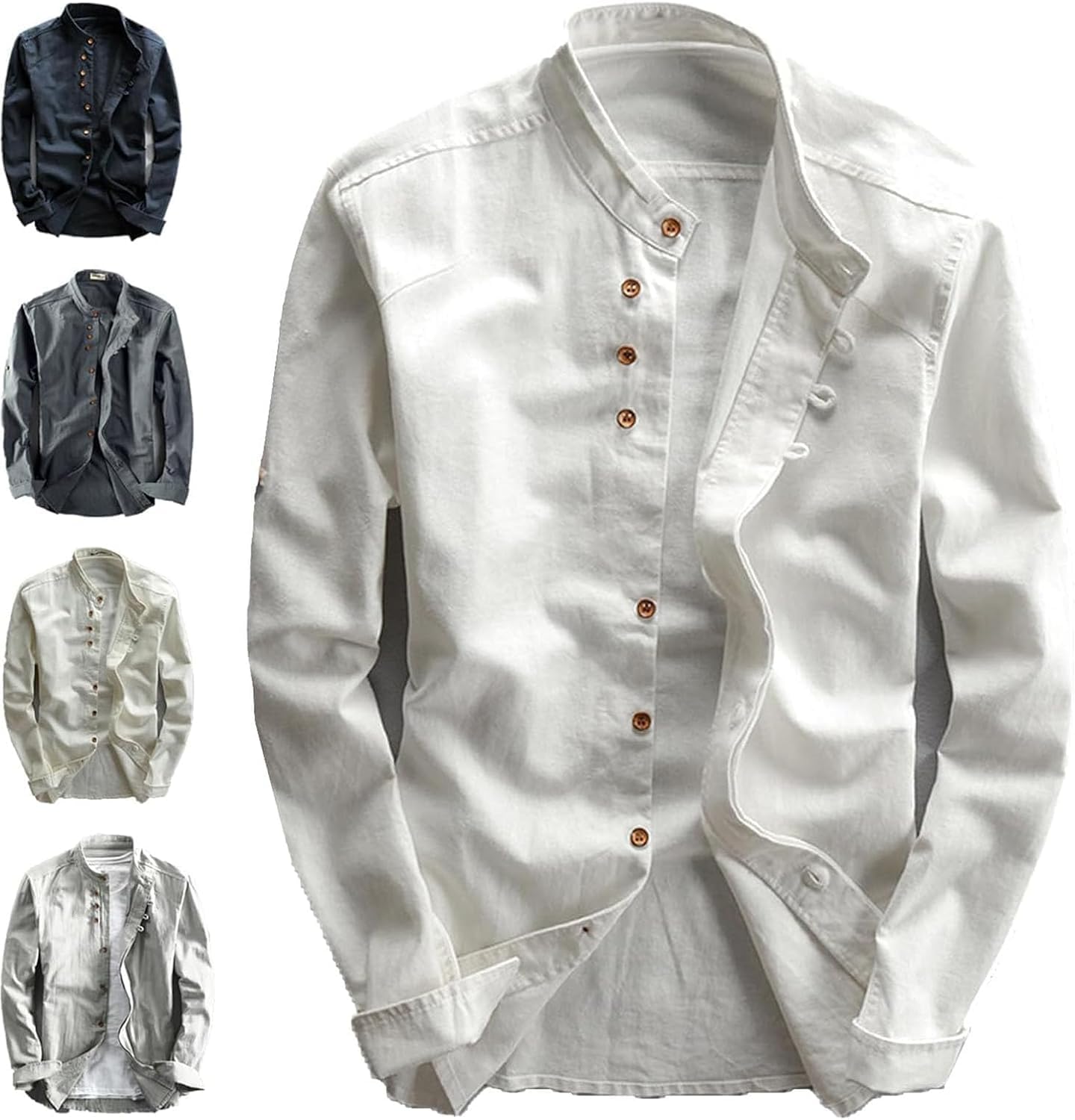 Soulona Shirt,Soulona Shirt, Premium Soft Linen Japan Style Shirts, Men's Button Long Sleeve Shirts
