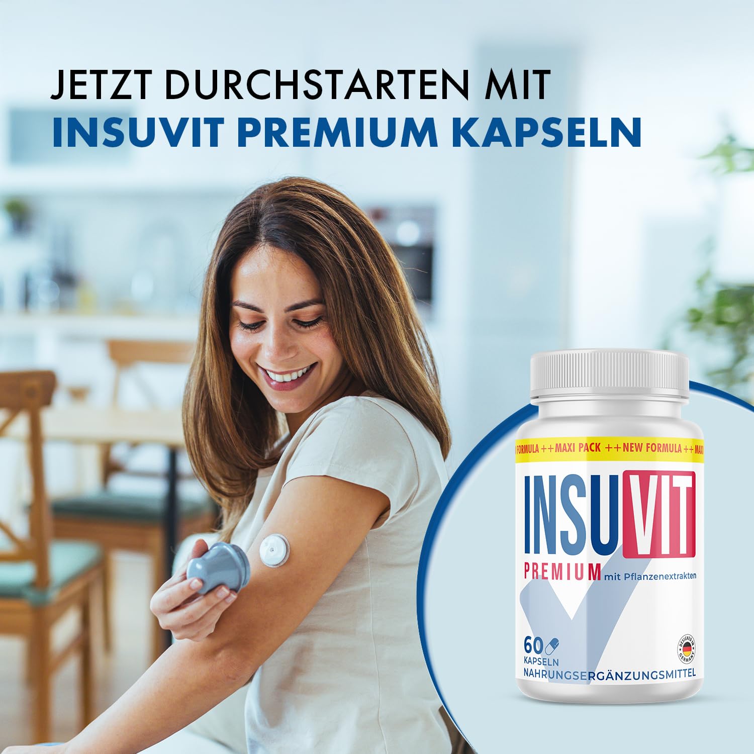 Insuvit Premium Kapseln | für dein Wohlbefinden | im 1-Monats-Vorrat | Inhalt 60 Kapseln