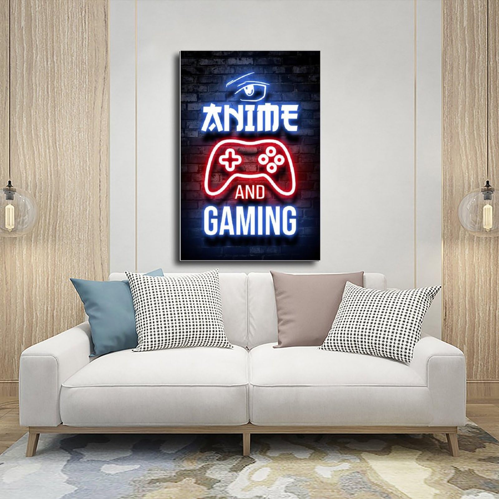Poster su tela con citazione di anime e videogiochi, decorazione artistica da parete, decorazione artistica da parete, per soggiorno e camera da letto, 60 x 90 cm