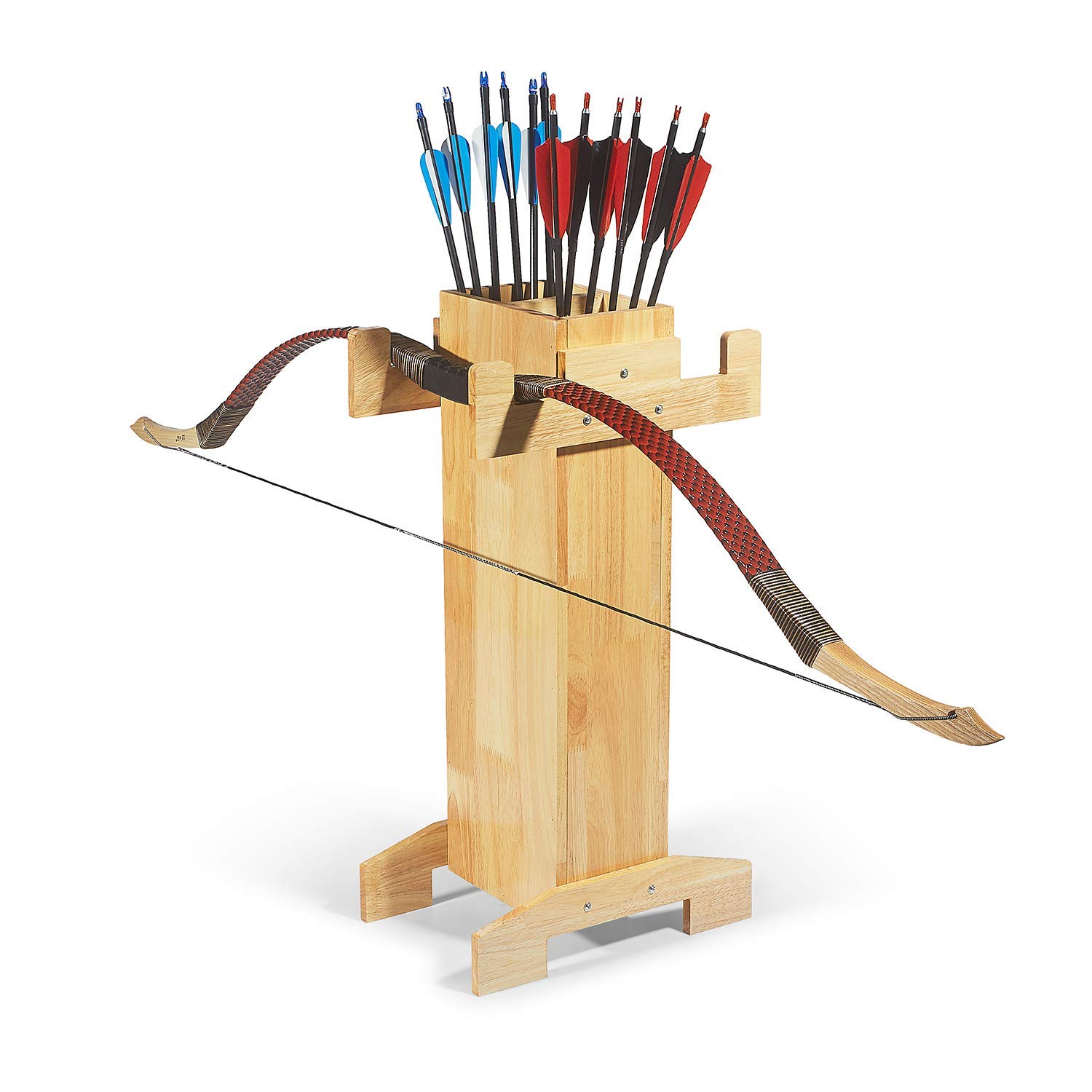 Photo 1 of KAINOKAI Traditional Oak Arrows Storage Holder Archery Storage Holder Bow and Arrow Stand