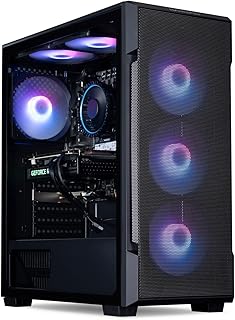 HORIZON Gaming PC Tower - AMD Ryzen 5 8400F - RTX 5060 8GB - 32GB 6000Mhz DDR5 RAM - 1TB NVMe SSD - 650W PSU - CiT CrossFire ARGB - WiFi - Windows 11 - Black
