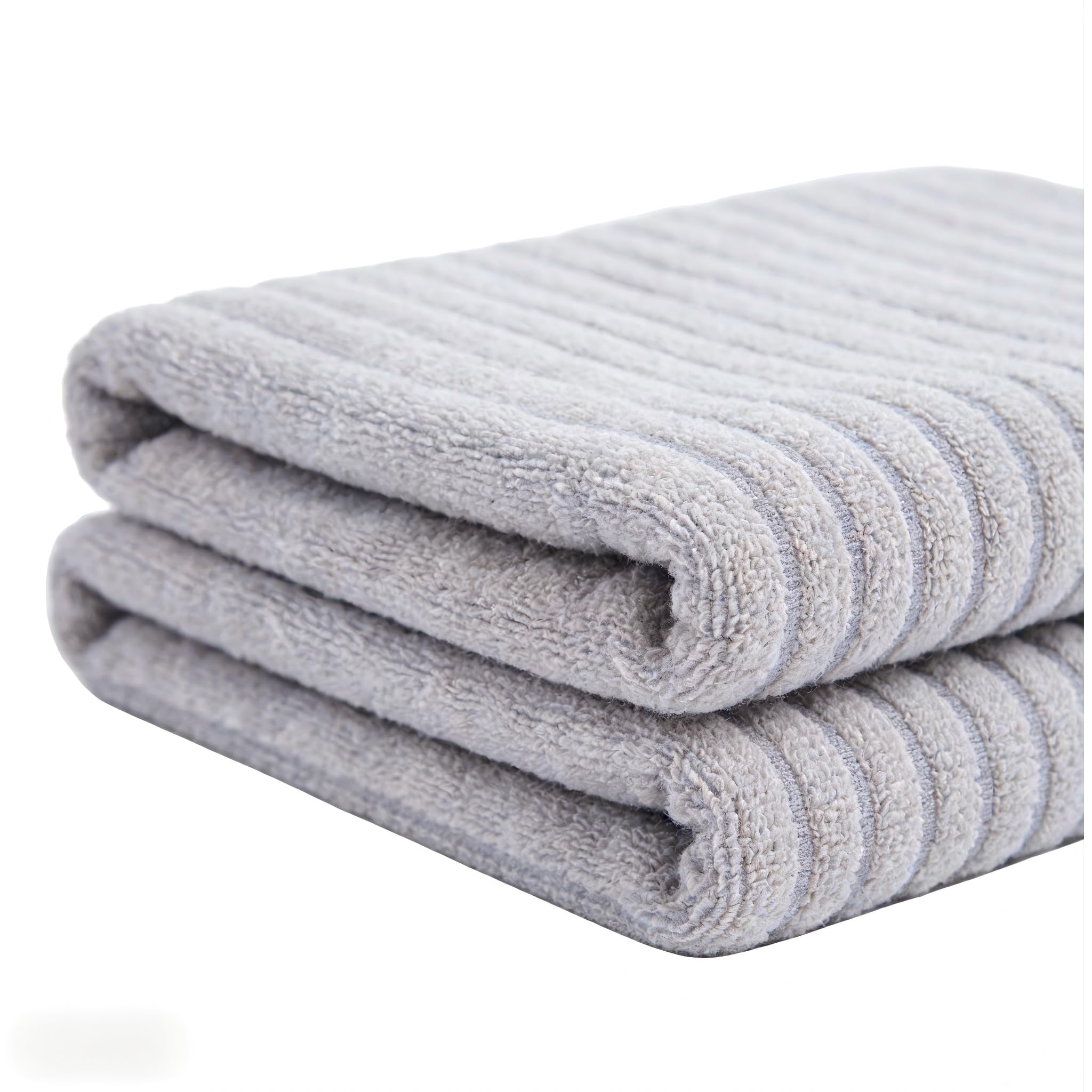Photo 1 of 100% Pure Cotton Bath Towel Set - High Density, Quick Dry & Ultra Soft, Eco-Friendly Luxury for Bath, Spa, Travel & Home