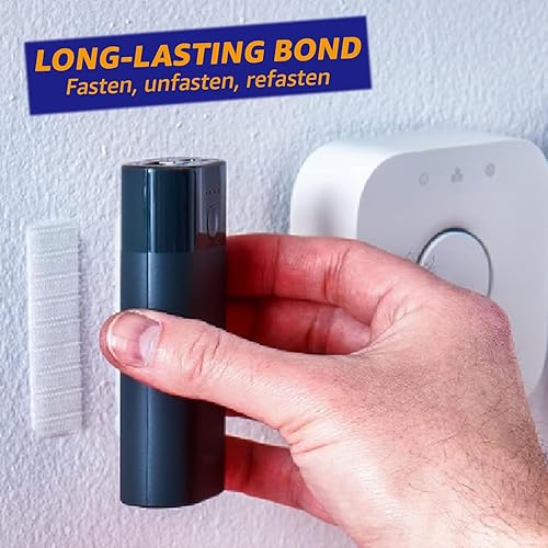 Miniatura 10 de BESTAPE Puntos autoadhesivos, 80 unidades (80 pares) de 0.98 pulgadas de diámetro, puntos blancos de gancho y bucle, monedas adhesivas para escuela,