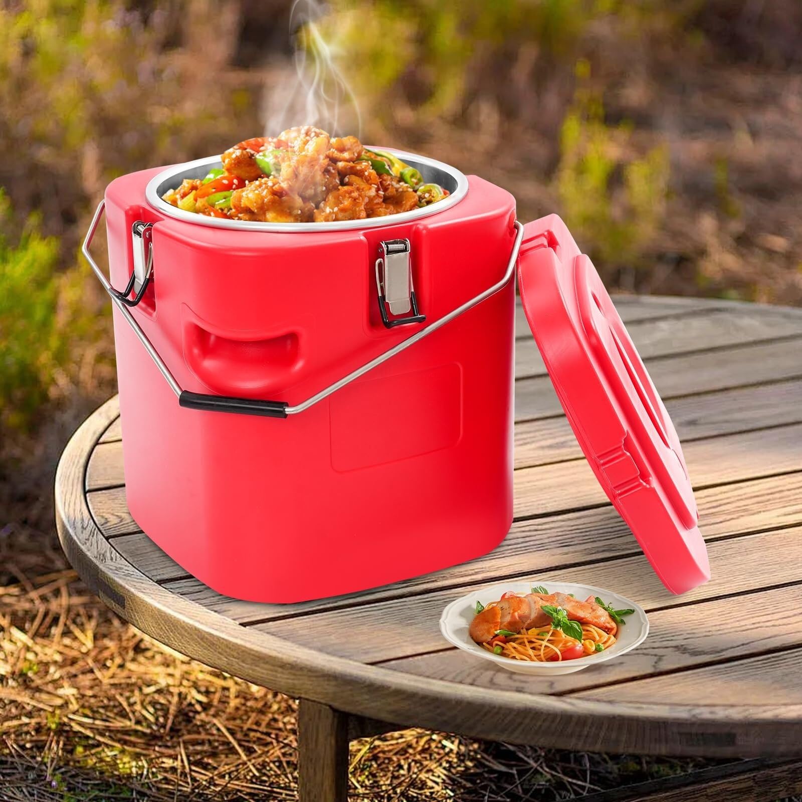 Réchauffeur de Nourriture Chaud Froid Transporteur Commercial isolé Seau a glacon | Boîte chaude de récipient à soupe, for la cantine de restaurant de restauration