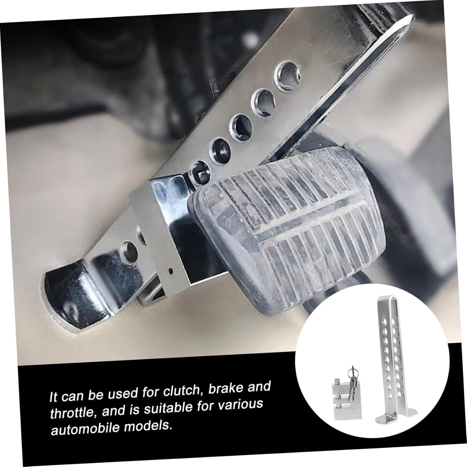 Gatuida Anti-Theft Car Lock Adjustable U-Shaped Clutch Brake Lock for Enhanced Vehicle Security Durable Design Fits Steering Wheels Portable and User-Friendly